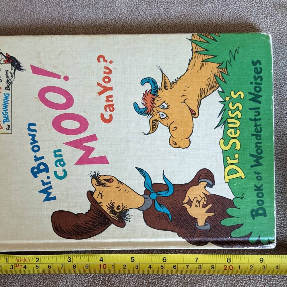 Dr Seuss Book Mr Brown Can Moo Can You Wonderful Noises Book Club Edition 1970 - Picture 8 of 9
